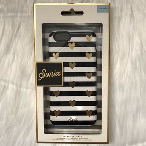 Sonix iPhone 6 Gold Hearts Black & White Stripe Phone Case